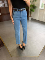 High Waist Straight Jeans