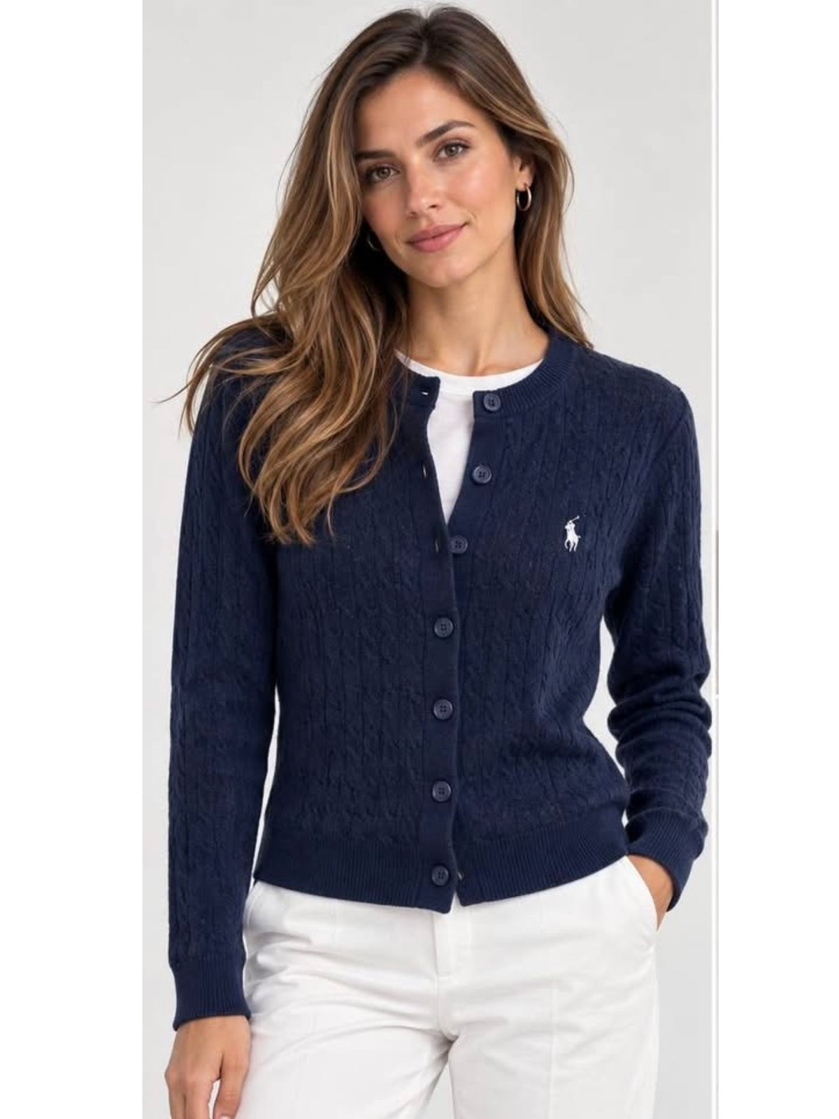 Polo Navy Cardigan