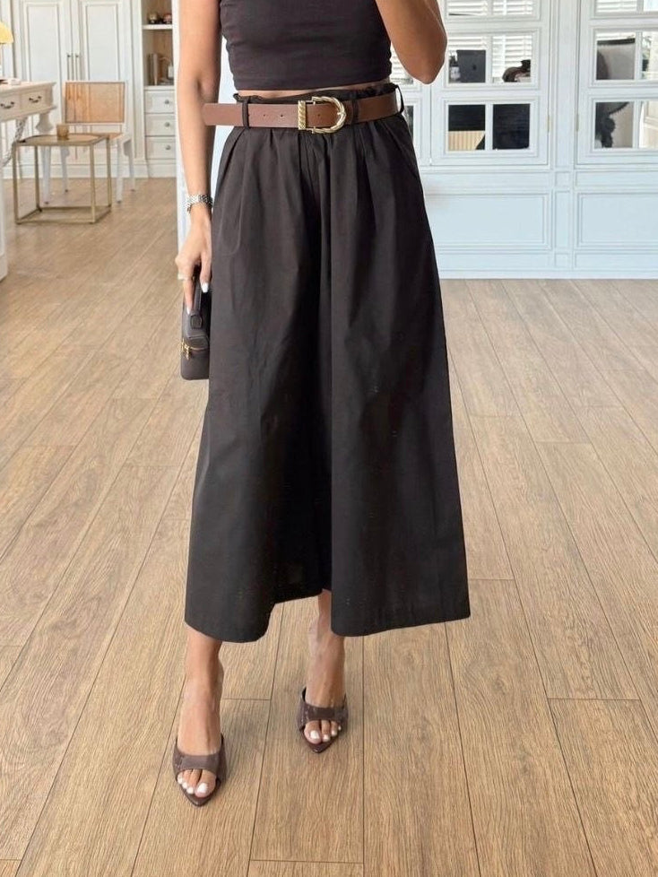 Mocha Elegance Wide Pants
