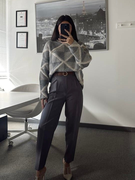 Geometric Knit Sweater