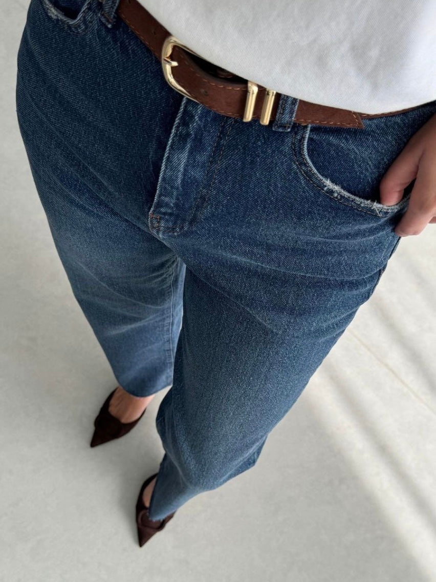 High Waist Straight Jeans