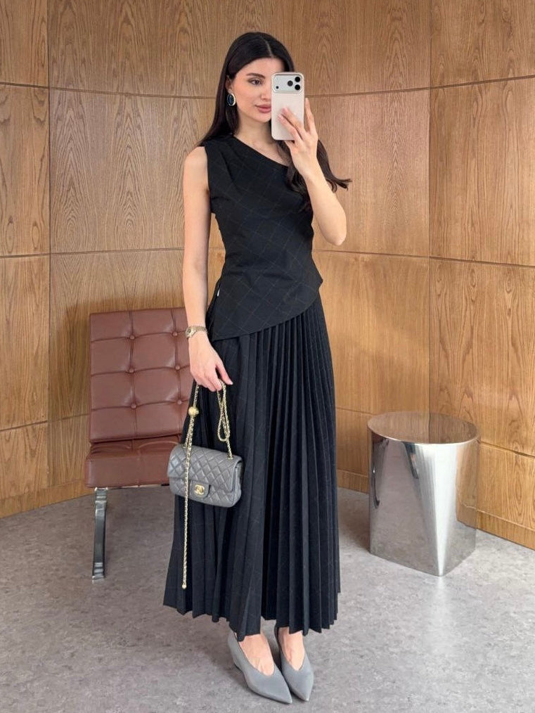 Chic Black Two-Piece Set