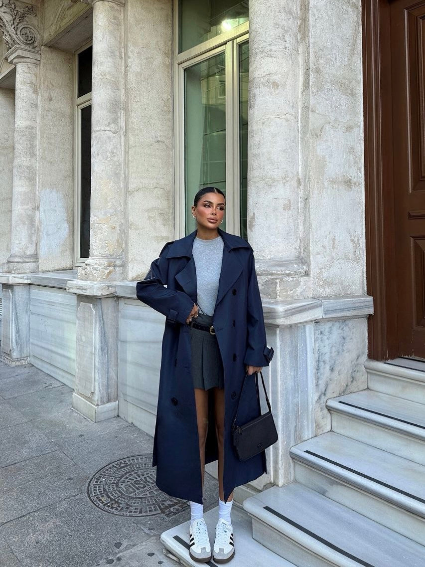Navy Trench Coat