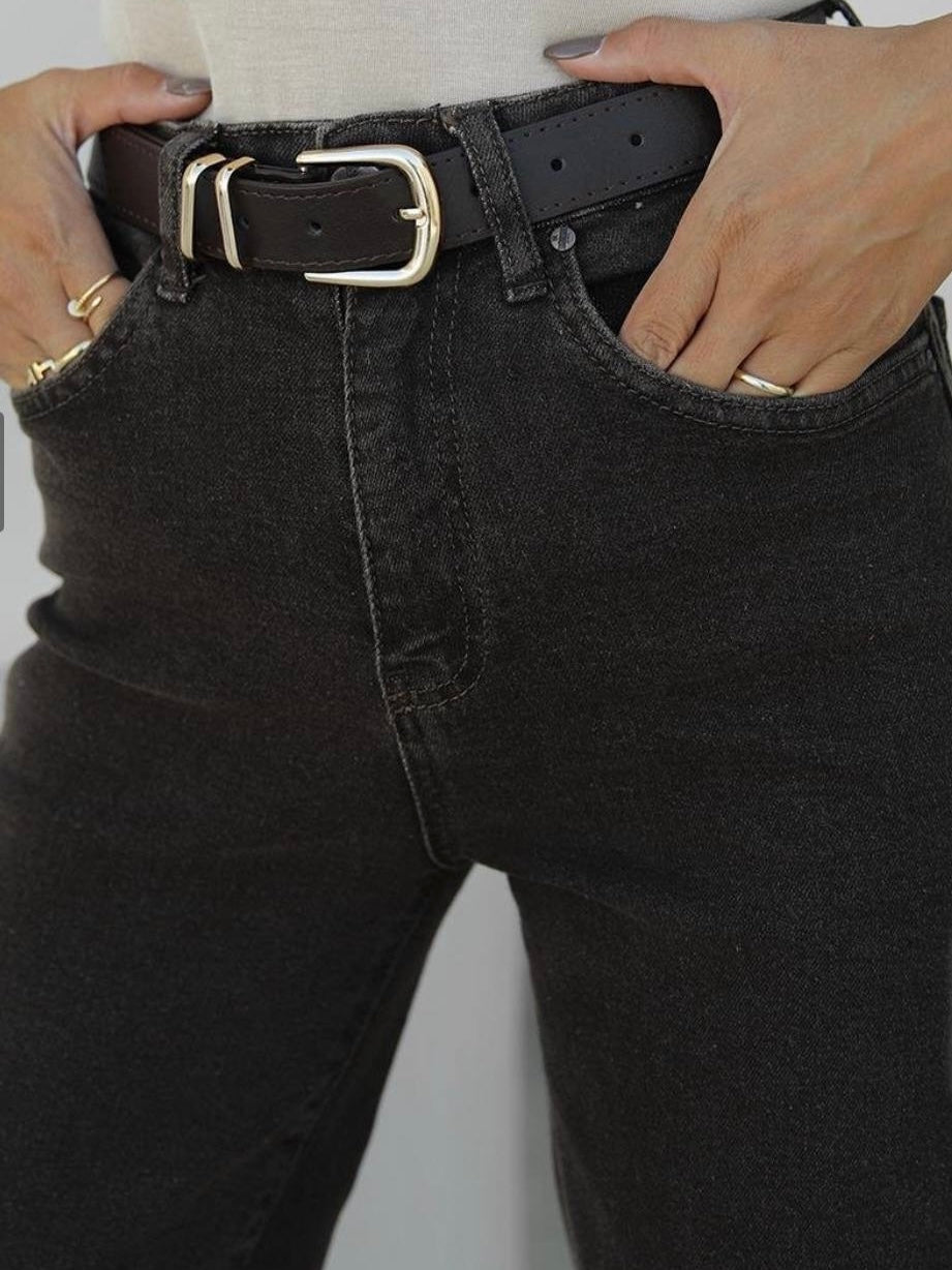 High Waist Straight Jeans