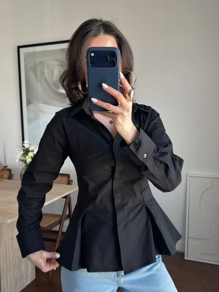 Black Waisted Shirt