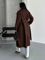 Brown Belted Winter Coat