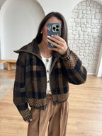 Checked Brown Wool Jacket