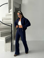 Navy Zip-Up Tracksuit