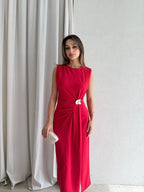 Luna Draped Midi Dress