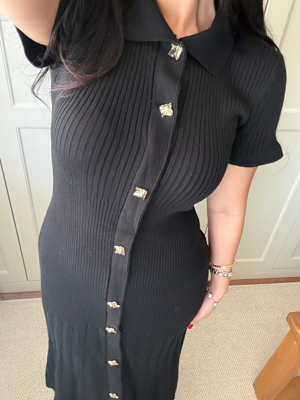 Midnight Elegance Knit Dress