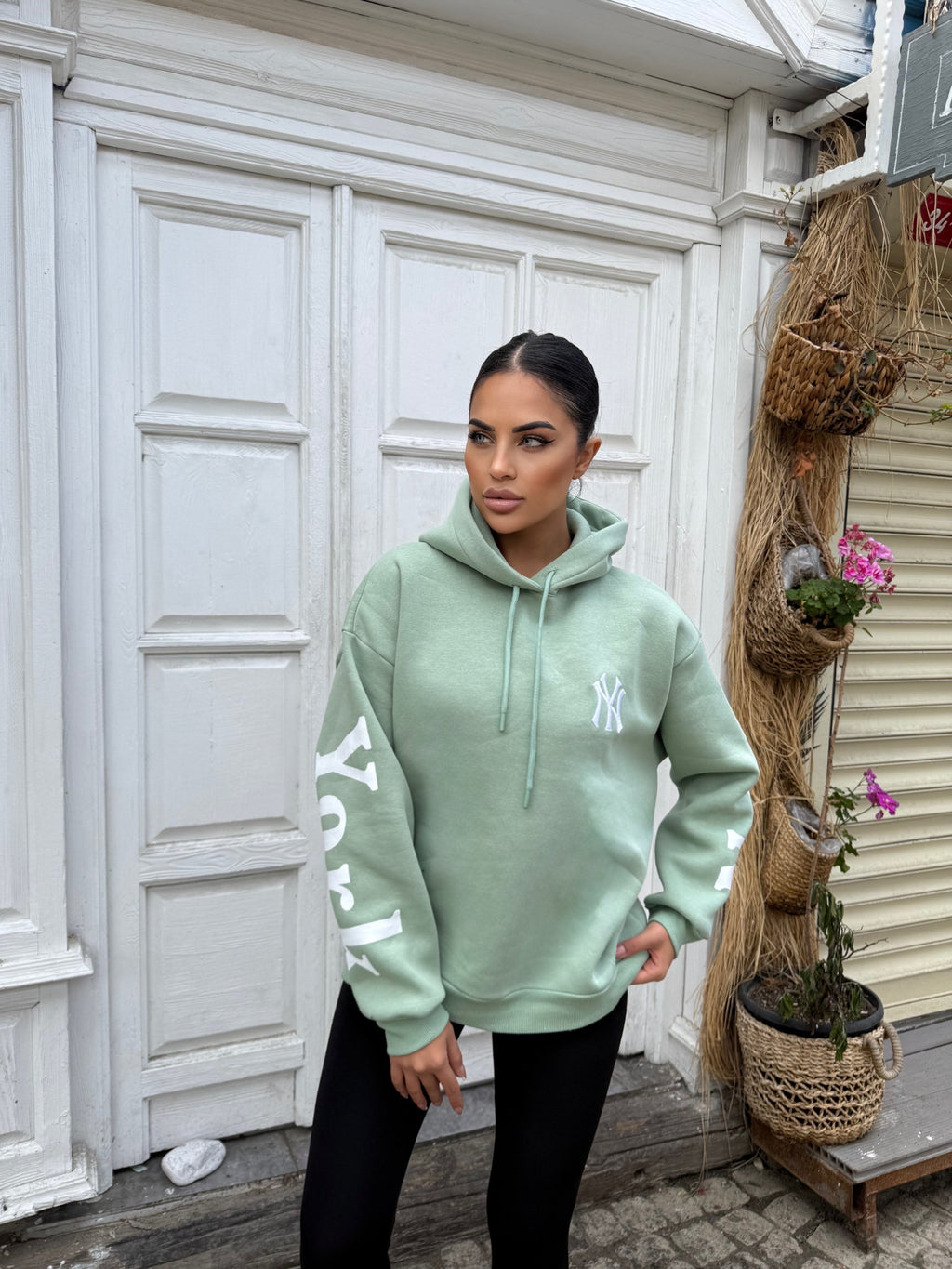 Pastel Green NY Hoodie