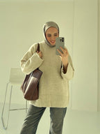 Beige Wool Sweater