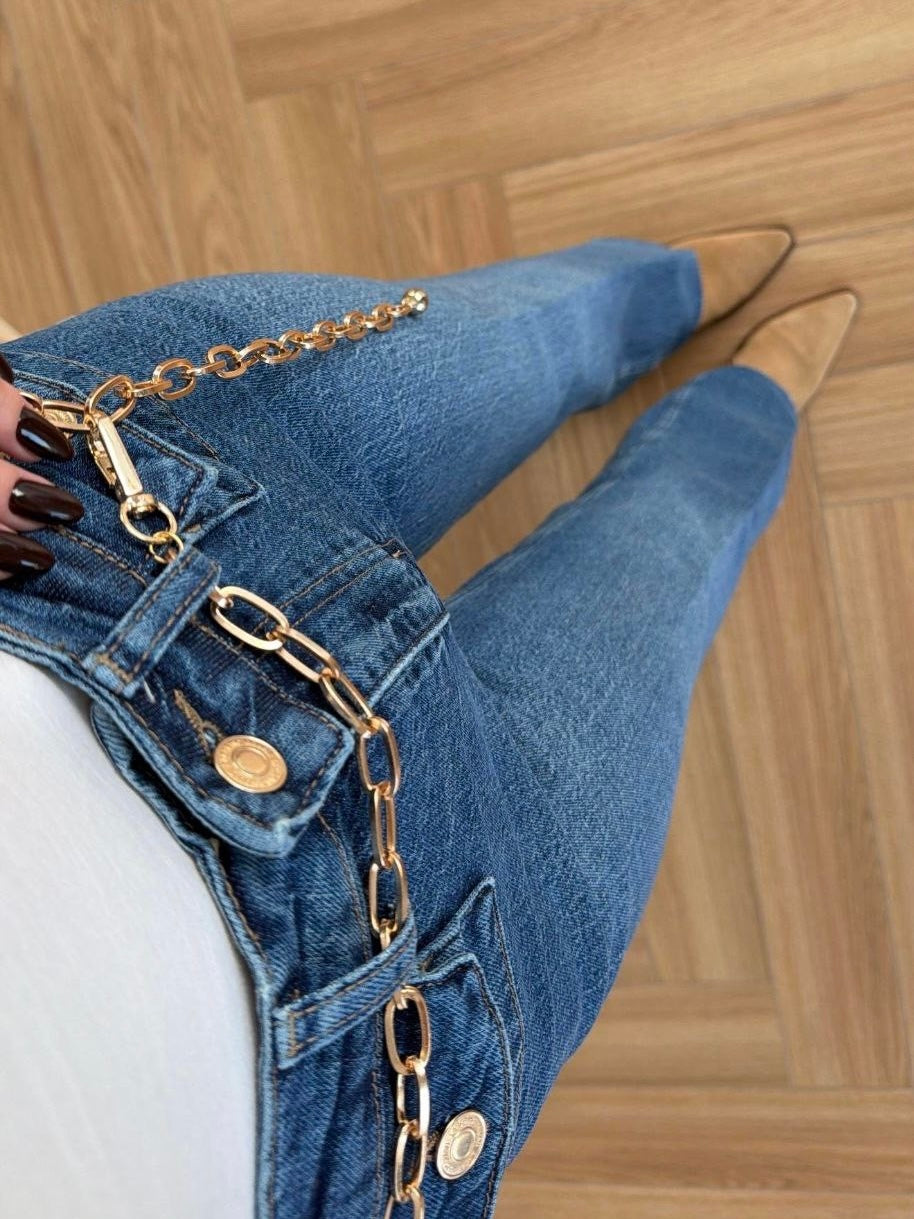High Waist Straight Leg Jeans