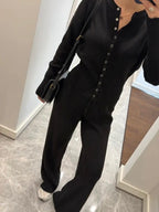 Elegant Black Wool Set