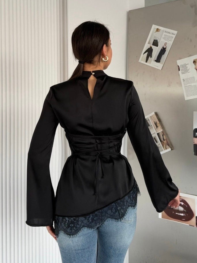 Black Lace Touch Blouse