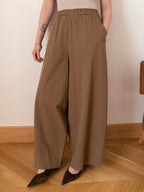 Mocha Wide Leg Palazzo Pants