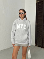 Gray New York Hoodie