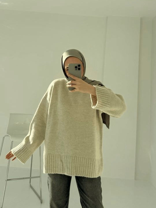 Beige Wool Sweater