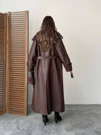Leather Luxe Trench Coat