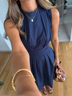 Elegant Navy Dress