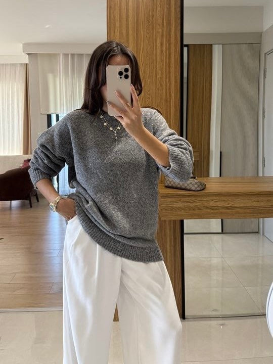 Gray Wool Sweater