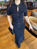 Sandro Tweed Maxi Dress