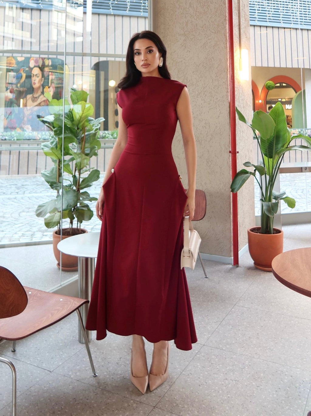 Burgundy Grace Dress