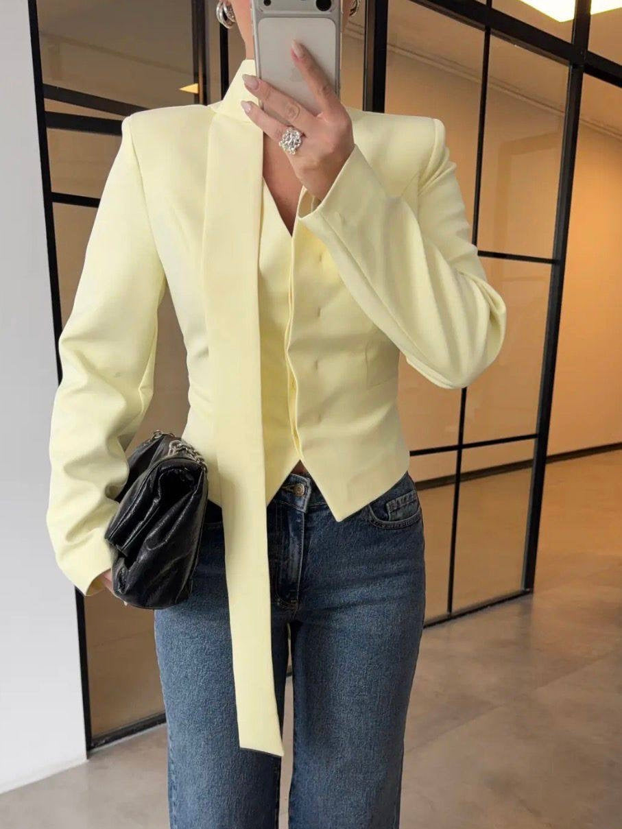Elegant Yellow Blazer
