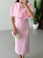 Aurora Cape Midi Dress