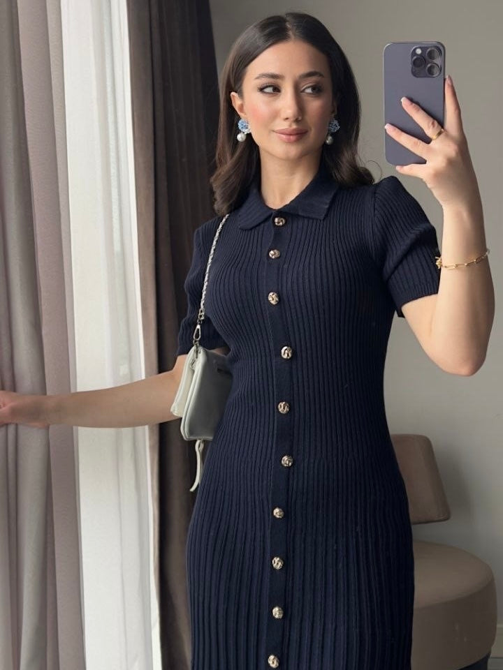 Navy Elegant Dress