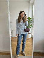 Blue Tie-Waist Blazer