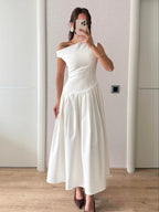 Ivory Flow Midi Dress