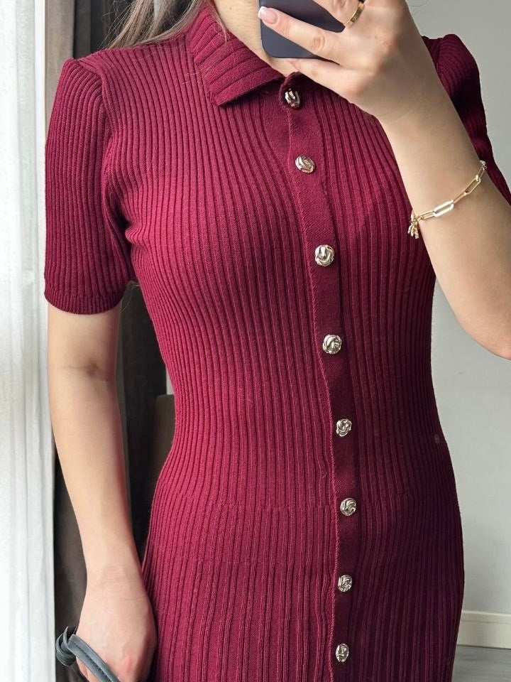 Burgundy Elegant Dress