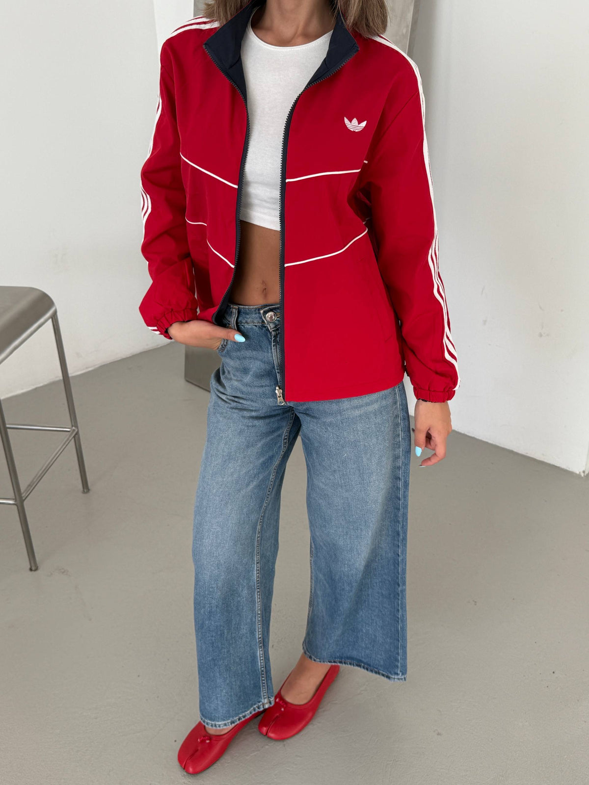 Adidas Reversible Navy & Red Jacket