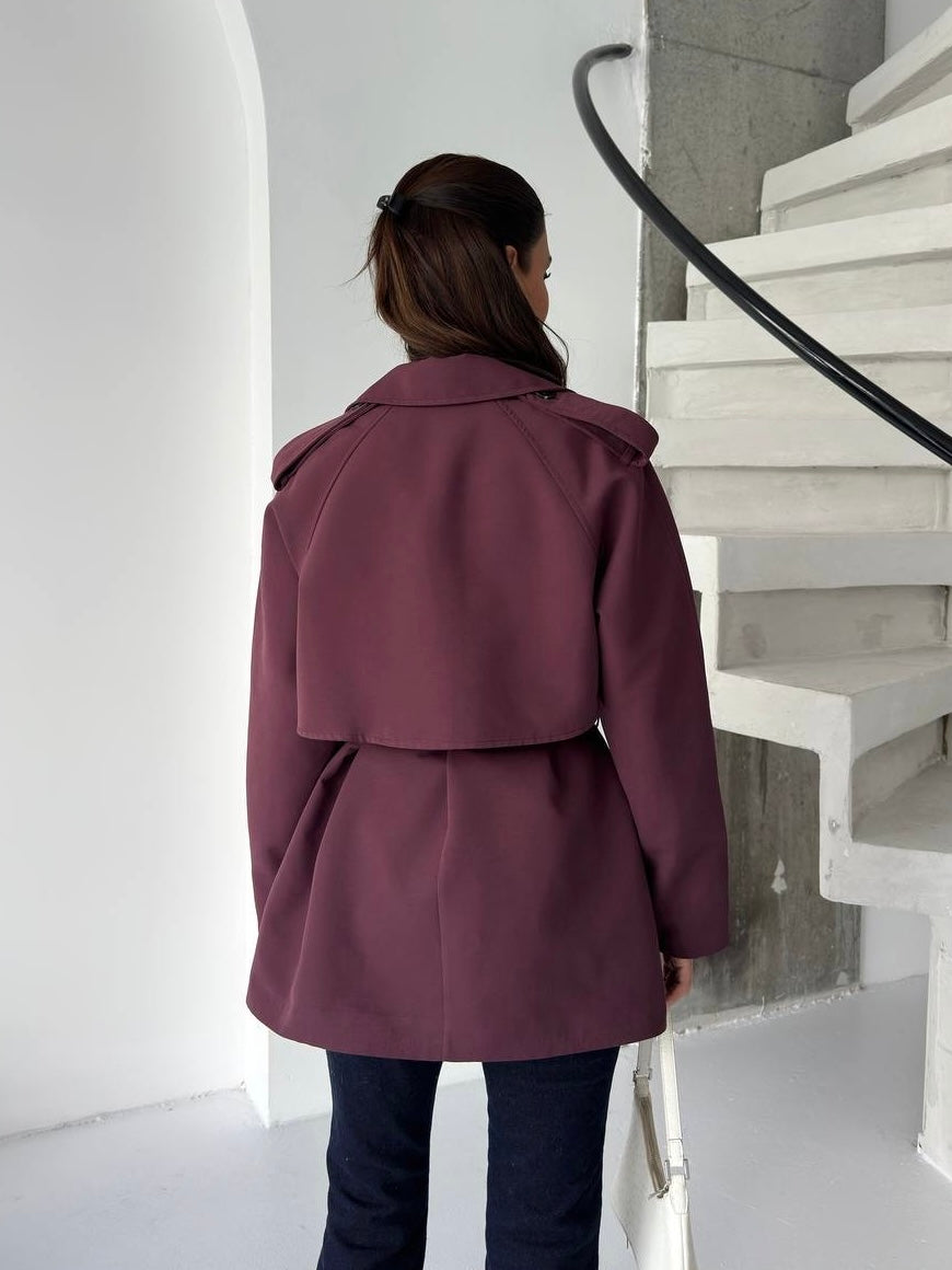 Burgundy Trench Coat