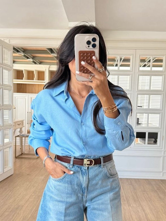 Blue Linen Shirt