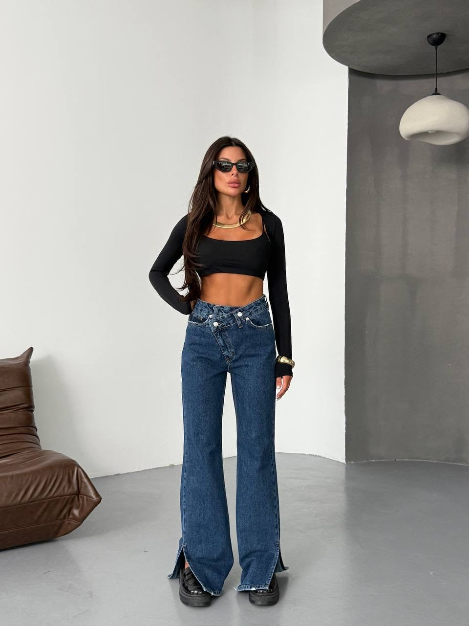 High Waist Straight Jeans