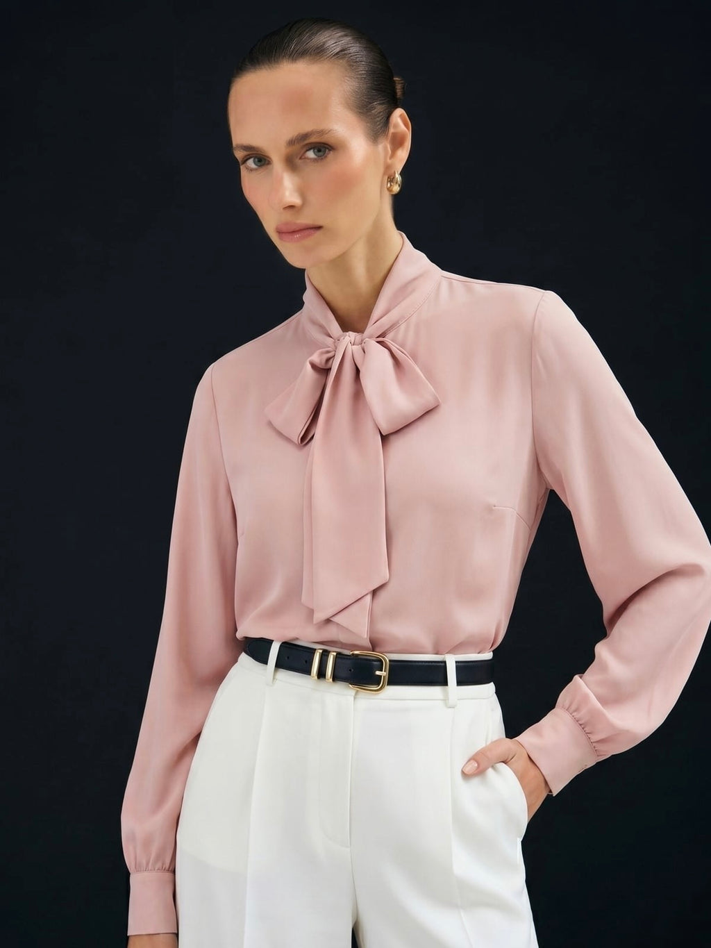 Elegant Bow Tie Blouse
