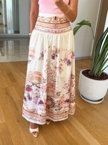 Coastal Bloom Maxi Skirt