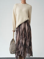 Cream Soft Fluffy Oversized Knit Sweater