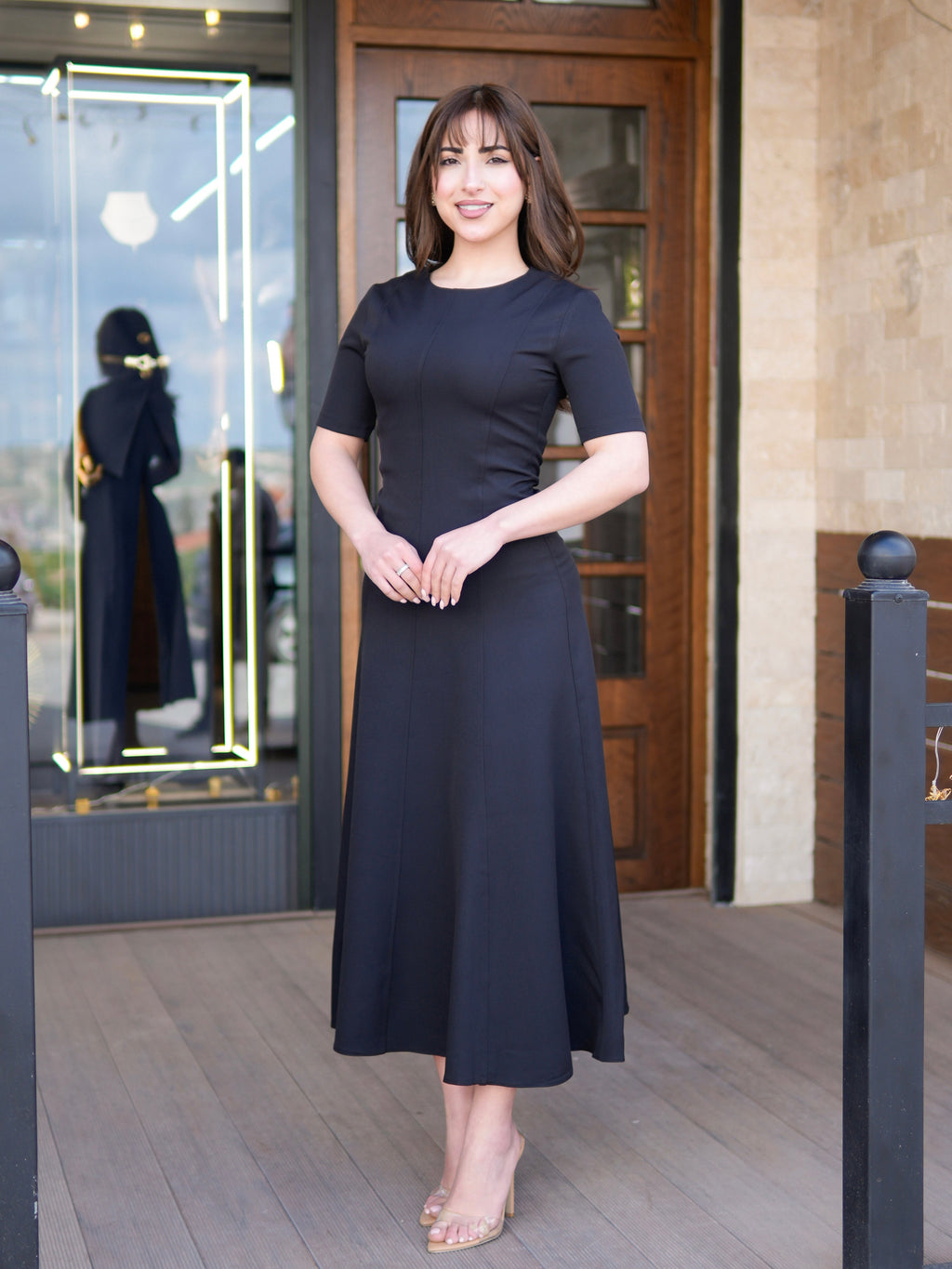 Elegant Black Midi Dress