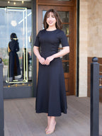 Elegant Black Midi Dress