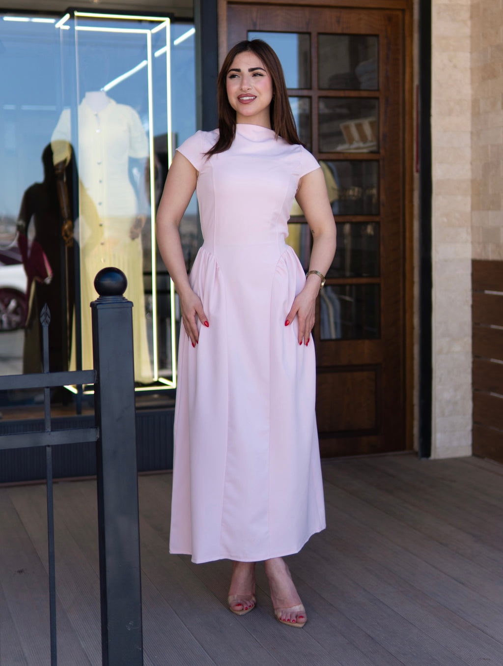 Rose Glow Midi Dress