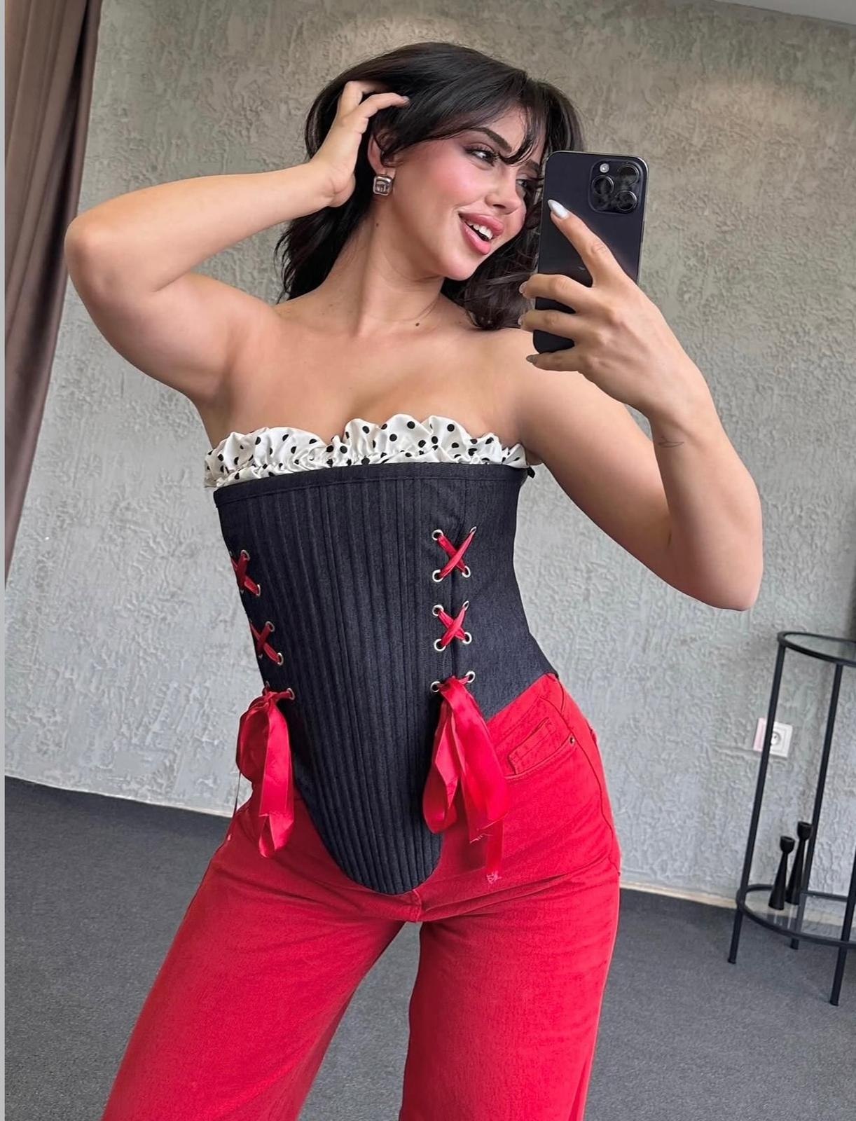 Scarlet Ribbon Corset Top