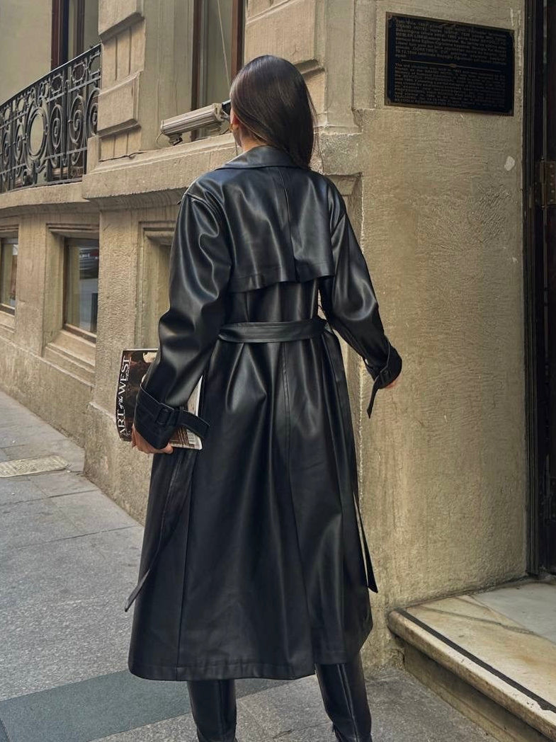 Black Leather Coat