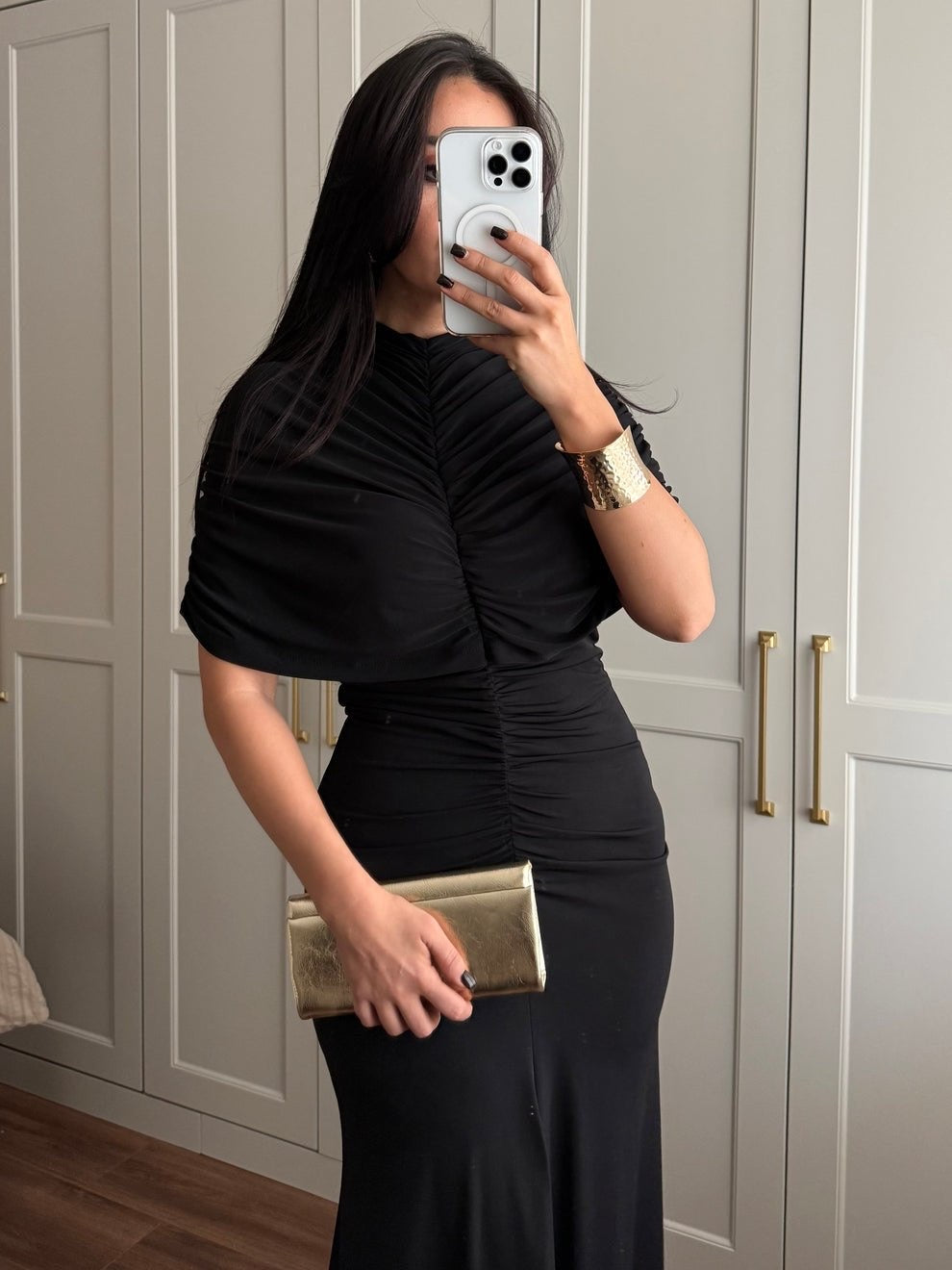 Black Velvet Grace Dress