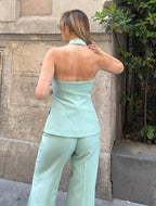 Mint Tailored Halter Set