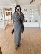 Elegant Grey Two-Piece Set