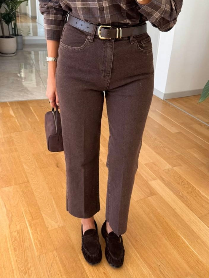 High Waist Straight Jeans