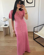 Sandro Tweed Maxi Dress